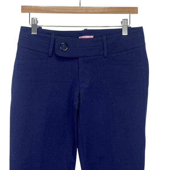 LILLY PULITZER Luxury Capri Pants in True Navy Blue Womens Sz 2 Stretch Twill - Picture 4 of 9